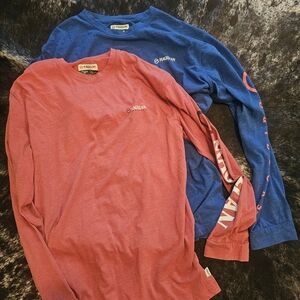 Magellan Outdoors Red & Blue Long Sleeve Crewneck Shirts - 104